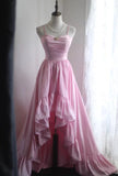 Niulatu Spaghetti Strap Satin Long Bridesmaid Dress Birthday Quinceanera Dress Prom Dress HZ1103