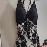 Niulatu Spaghetti Strap Chiffon Applique Long Prom Dresses Temperament Party Dresses HZ1026