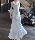 Niulatu White Bodycon Dress Spaghetti Straps Prom Dress Graduation Prom Adult Ceremony Dress HZ1103