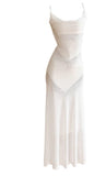Niulatu White Bodycon Dress Spaghetti Straps Prom Dress Graduation Prom Adult Ceremony Dress HZ1103