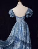 Niulatu A-Line Sweetheart Neck Tulle Sequin Long Prom Dress Exquisite Birthday Dress HZ1103