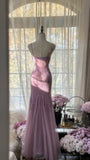 Niulatu Spaghetti StrapsPurple Mermaid Wedding Guest Dresses Beaded Tulle Chiffon Long Prom Dresses HZ1026