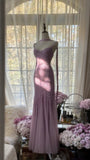 Niulatu Spaghetti StrapsPurple Mermaid Wedding Guest Dresses Beaded Tulle Chiffon Long Prom Dresses HZ1026