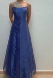 Niulatu Spaghetti Strap Blue Tulle Beaded Prom Dress HZ1103