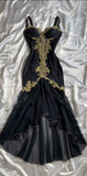 Niulatu Elegant Sweetheart Neck Lace Chiffon Spaghetti Strap Sequin Prom Dress HZ1103