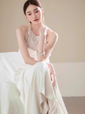Niulatu satin halter neck dress birthday engagement dress HZ1103