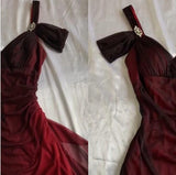 Niulatu Party Dresses Under $160??Elegant Purple Glitter Ruffled Chiffon Prom Dresses HZ1026