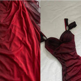 Niulatu Party Dresses Under $160??Elegant Purple Glitter Ruffled Chiffon Prom Dresses HZ1026