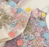 Niulatu Sweet Lace Applique Spaghetti Strap Mermaid Sleeveless Long Birthday Prom Dress Adult Ceremony Graduation Prom Dress HZ1103