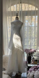 Niulatu White Spaghetti Strap Mermaid Tulle Sequined Ball Dress Birthday Dress HZ1103