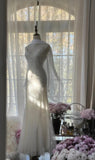 Niulatu White Spaghetti Strap Mermaid Tulle Sequined Ball Dress Birthday Dress HZ1103