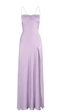 Niulatu Lilac Dresses Gowns Evening Dresses Spaghetti Straps Long Prom Dress Satin Formal Party Dress HZ1103