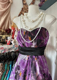 Niulatu Printed A-Line Temperament Sweetheart Neck Backless Party Dress Strapless Birthday HZ1103