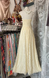 Niulatu A-Line Light Yellow Lace Strapless Prom Dress Cute Birthday Party Dress HZ1103
