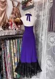 Niulatu Purple V-neck Lace Mermaid Long Prom Dress Backless Birthday Party Dress HZ1103