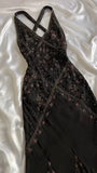 Niulatu Black Beaded Halter Neck Mermaid Chiffon Prom Dress for Party Enchanted Backless Sleeveless Evening Gown HZ1026