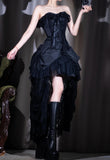 Niulatu Personality Lace A-Line Strapless Prom Dress Birthday HZ1103