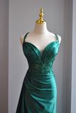 Niulatu Green Sweetheart Neck Mermaid Long Prom Dress Gorgeous Formal Evening Dress HZ1103