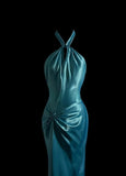 Niulatu Blue Halter Mermaid Backless Long Prom Dress Gorgeous Formal Evening Dress HZ1103