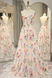 Niulatu 16 ?? Strapless A-line Floral Prom Dress &Wedding Dress- ?? Gorgeous Embroidery Applique & Tulle Evening for Birthday, Graduation HZ1103