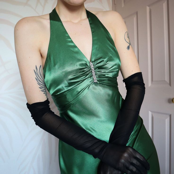 Niulatu Forest Green Backless Ball Gown - Glam Sparkling Beads & Satin for Prom,?? Galas& Parties** HZ1103