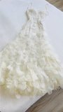 Niulatu Retro Glam Mermaid Gown ¨C Sparkling ??Beaded,Sequins White Chiffon Prom Dress for Formal Events & HZ1103