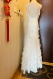 Niulatu Retro Glam Mermaid Gown ¨C Sparkling ??Beaded,Sequins White Chiffon Prom Dress for Formal Events & HZ1103