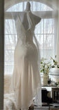 Niulatu Fairytale White Chiffon Short Prom Dress Vintage Applique Beading Party Dresses HZ1103