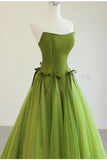 Niulatu ??Fairytale Tulle Ball Dress for Wedding & Birthday - Strapless A-line Evening Dress HZ1103