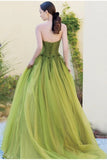 Niulatu ??Fairytale Tulle Ball Dress for Wedding & Birthday - Strapless A-line Evening Dress HZ1103