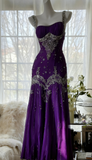 Niulatu Spaghetti Straps Apricot Beaded Chiffon Mermaid Gowns Vintage Backless Prom Dress HZ1026