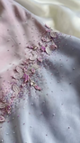 Niulatu Purple Spaghetti Straps Sheath Sparkling Beaded Chiffon Short Prom Dresses Applique Party Dresses HZ1103