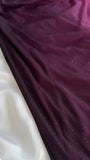 Niulatu Grape One Shoulder Shiny Chiffon Sheath Elegant Party Dress with Ruffles HZ1103
