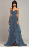 Niulatu Dark Green A-Line Sweetheart Tulle Layered Long Prom Dresses Formal Evening Dress HZ1103