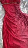 Niulatu Gradient Red Halter Sheath Party Dress Elegant Gothic Glitter Chiffon Prom Dress HZ1103