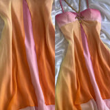 Niulatu Spaghetti Straps Chiffon Colorful Party Dress Gothic Short Prom Dress Homecoming Dresses HZ1026