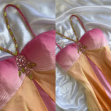 Niulatu Spaghetti Straps Chiffon Colorful Party Dress Gothic Short Prom Dress Homecoming Dresses HZ1026