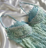 Niulatu Tiffany Blue Spaghetti Strap Chiffon Party Dresses Lace Applique Short Prom Dresses Homecoming Dress HZ1103