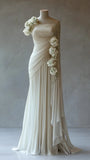 Niulatu Chiffon Evening Dress Strapless Prom Dress Wedding Dress HZ1103
