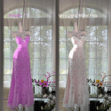 Niulatu Butter Yellow Spaghetti Straps A-line Tulle Beaded Long Prom Dresses Backless Evening Gowns HZ1103