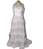 Niulatu Ivory Off Shoulder Tulle Lace A-line Wedding Dress HZ1103