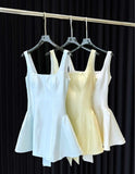 Niulatu Square Neck A-line Backless Birthday Dress Bow Short Prom Dress Sweet Homecoming Dress HZ1103