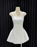 Niulatu Square Neck A-line Backless Birthday Dress Bow Short Prom Dress Sweet Homecoming Dress HZ1103