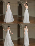 Niulatu Strapless Tulle Applique A-Line Wedding Dress HZ1103