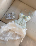 Niulatu Spaghetti Straps A-Line Homecoming Dresses Sweet Lace Short Prom Dress HZ1103