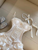 Niulatu Spaghetti Straps Satin Lace Satin Short Prom Dresses Cute A-Line Two-Piece Homecoming Dress HZ1103