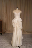 Niulatu Tulle Lace Strapless Two-piece Evening Dress Simple Wedding Dress HZ1103