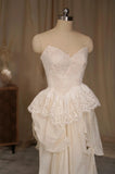 Niulatu Tulle Lace Strapless Two-piece Evening Dress Simple Wedding Dress HZ1103
