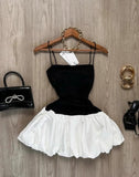 Niulatu Hepburn style black strapless Party Dresses Sweet Short Homecoming Dress HZ1103