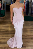 Niulatu Strapless Chiffon Mermaid Long Evening Dress HZ1103